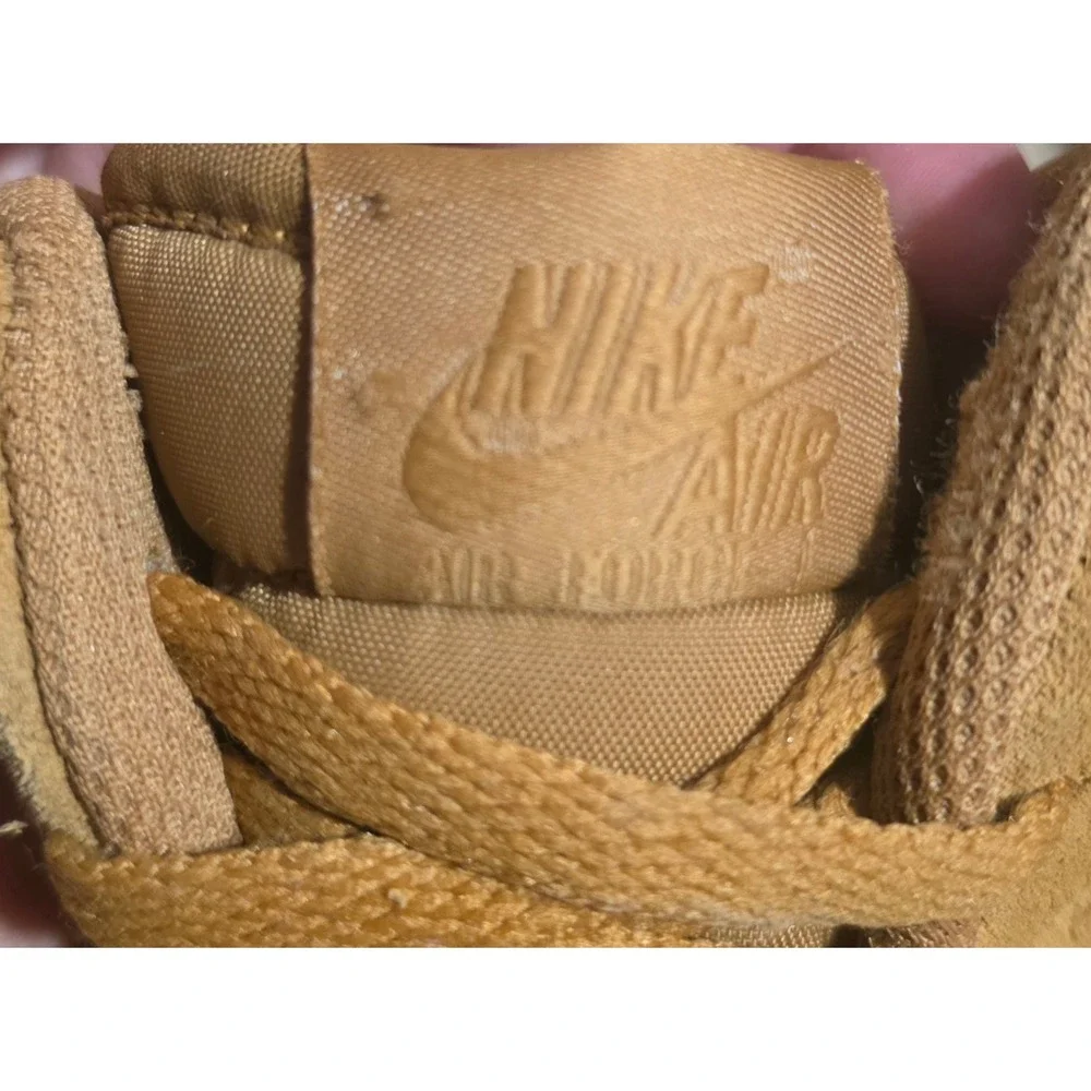Nike Air Force 1 High WB Youth 4.5Y Wheat Suede Brown Good Condition 807617-701